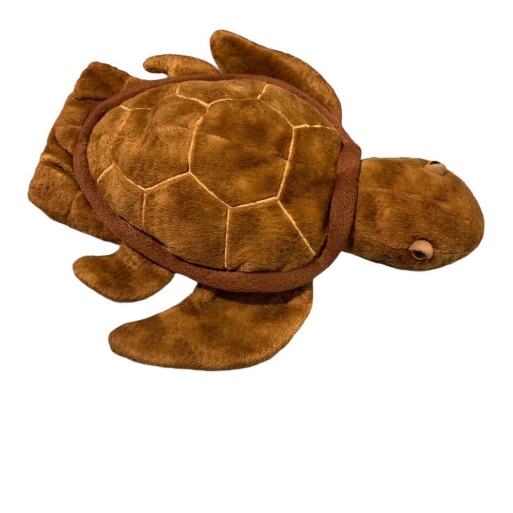 Caltoy Sea Turtle 5 Finger Hand PUPPET Play School Teacher Therapy Plush 10" Toy